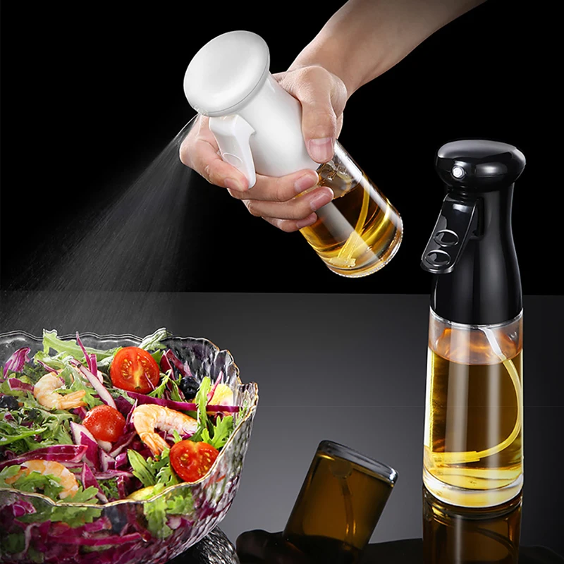 Kitchen Glass Baking Set - 200mlガラス製オリーブオイルスプレーヤー、キッチン調理用ベーキングオイルビネガーディスペンサー、ミストスプレーヤー、バーベキューキッチンオイルスプレー保存ボトル
