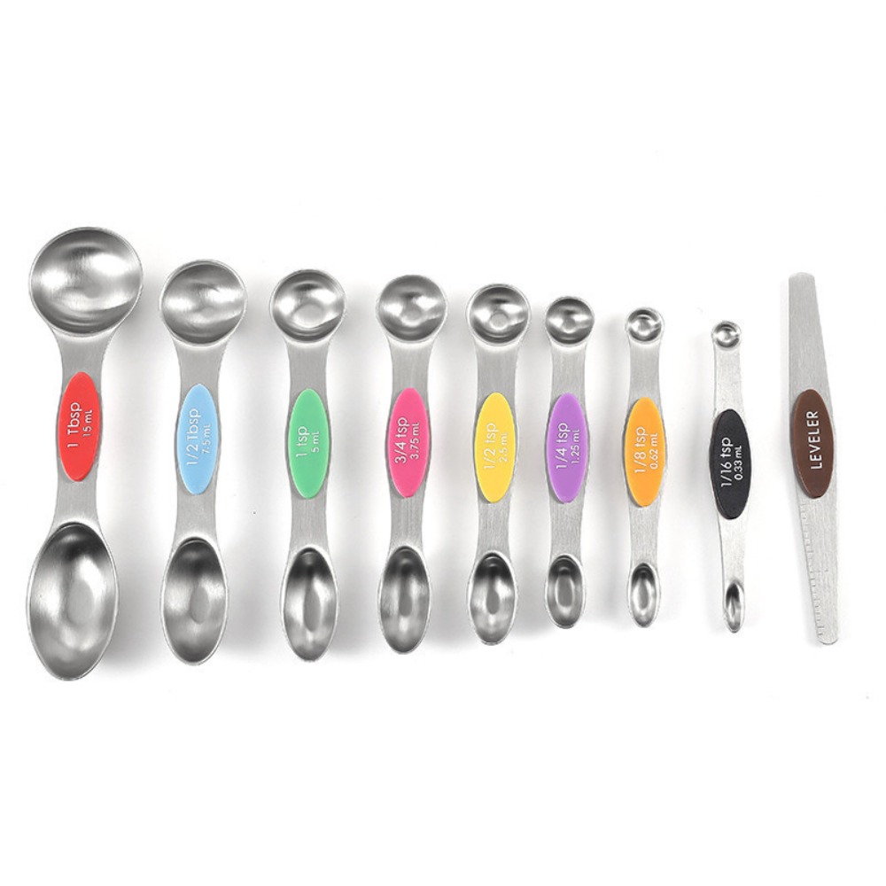 Kitchen Glass Baking Set - ステンレス製磁気計量スプーンセット ティースプーン テーブルスプーン 計量スプーン キッチン用品 製菓