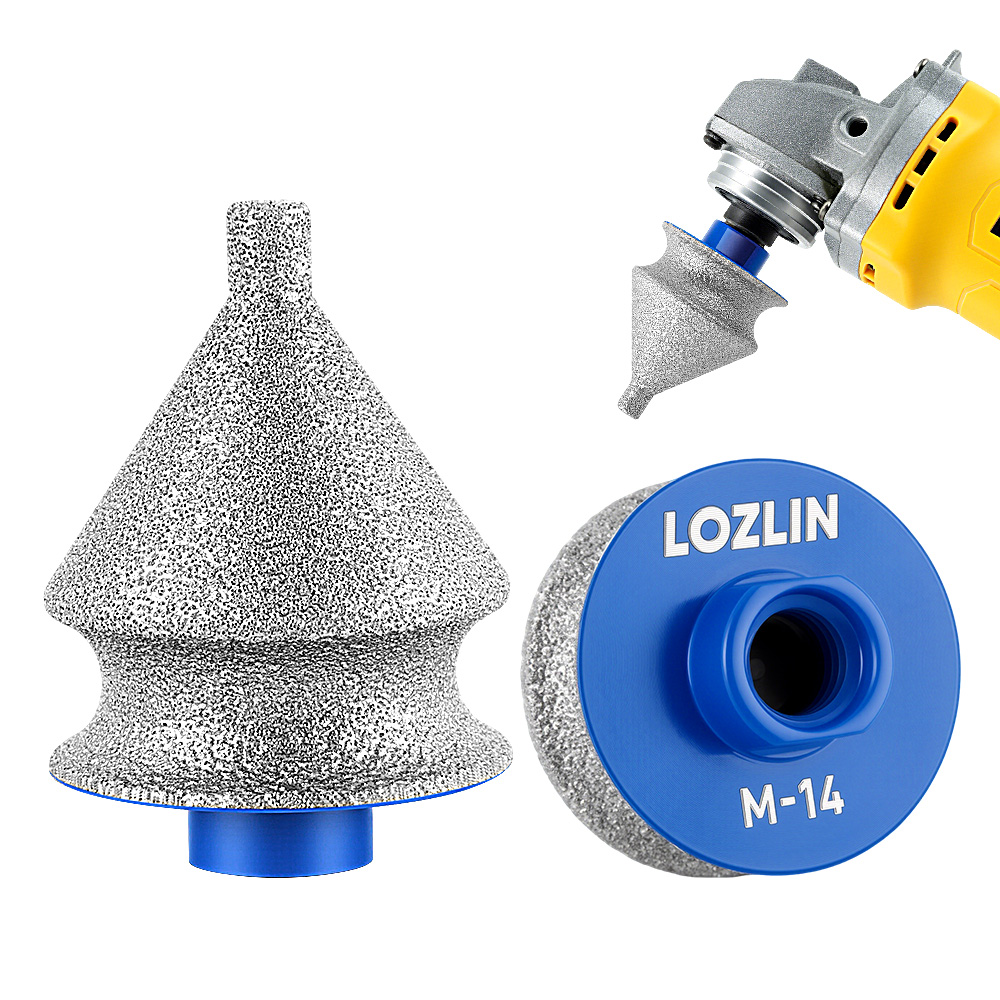 Rolling Pin Marble - LOZLIN M14ネジ式ブレージングエッジトリミングダイヤモンド面取り機アングルグラインダーセラミックタイル大理石穴あけダイヤモンド