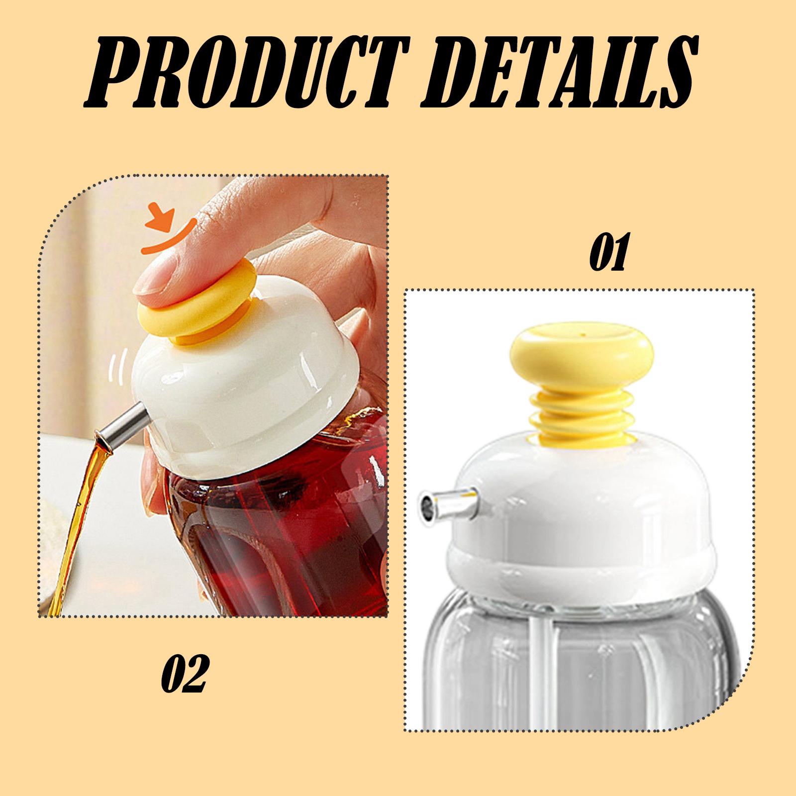 Kitchen Glass Baking Set - オリーブオイルディスペンサー、ごま油用プレス式透明ガラス瓶100ml、バーベキュー、揚げ物、パン焼き、キッチン、ロースト用
