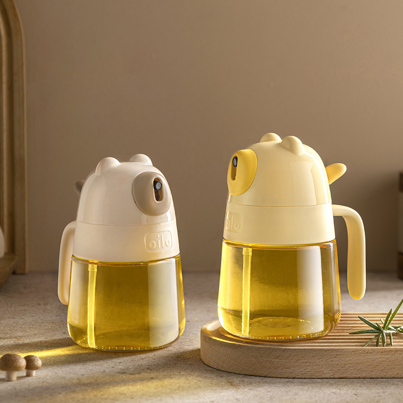 Kitchen Glass Baking Set - プレス式ガラスオイルスプレーボトル、オイルディスペンサー、オイルジャー、バーベキュー、キッチン、ベーキング、ロースト、ピクニック、キッチンツール、ガラスオイルスプレー