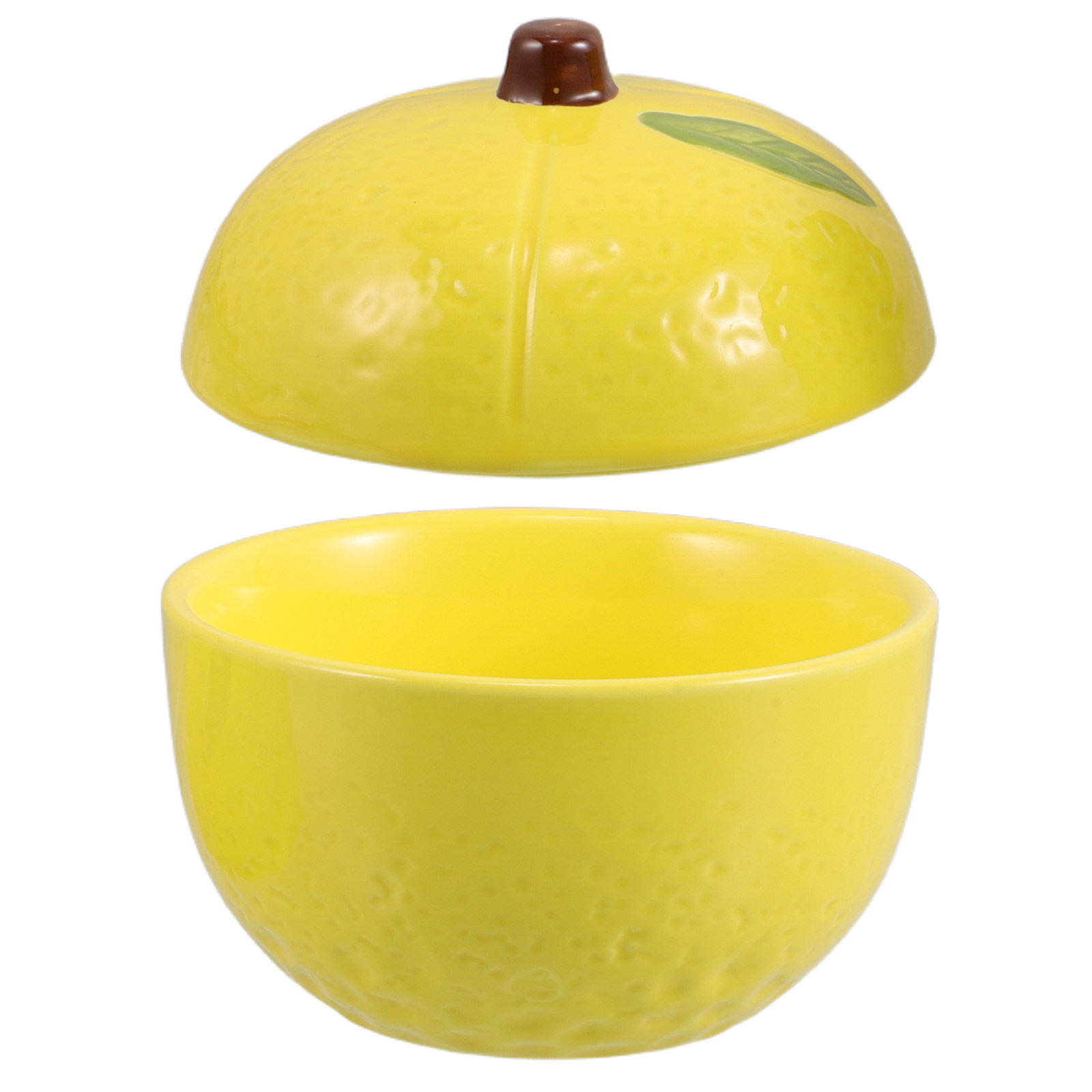 Kitchen Baking Storage Containers - セラミック製レモン型保存容器 蓋付き食品容器 パントリーキッチン用 スパイス、砂糖、キャンディー、ベーキング材料、調味料入れ