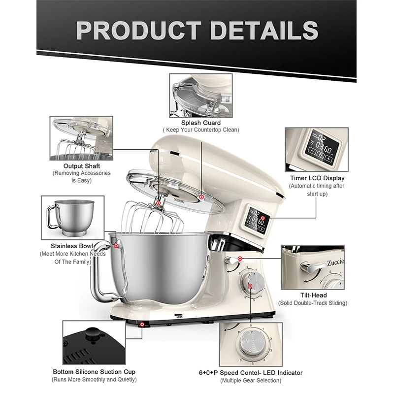Kitchen Set Bakery - 2025年新発売 キッチン家電 6.2L 8830モーター搭載 スタンド式ベーカリー フードプロセッサー