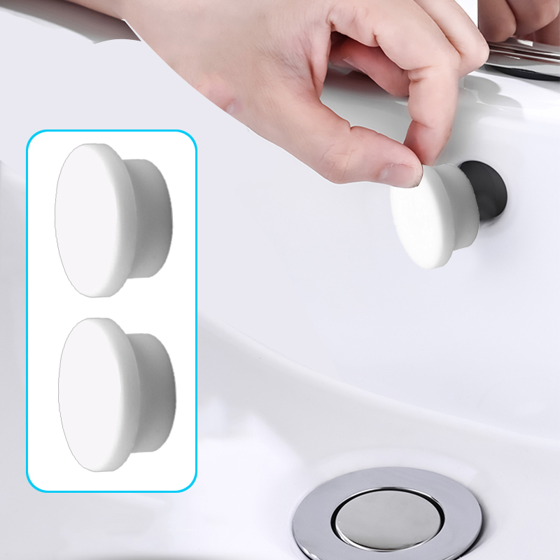 Kitchen Baking Storage - 2/4/8PC バスルームゴム製洗面器オーバーフローリング キッチンシンク洗面器排水シールストッパー 浴槽排水キャッププラグアクセサリー