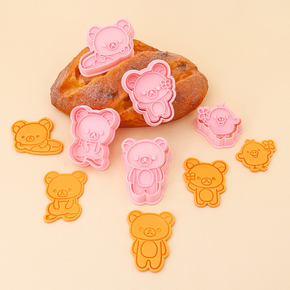 Kitchen Baking Utensil - クッキーカッター漫画のクマのビスケット型スタンプキッチンベーキングペストリーベーキング用品デザートベーキング用品