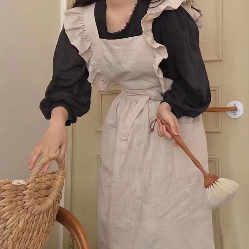 1PC フランス牧歌的な花屋芸術的なコットンリネンヴィンテー - Kitchen And Baking のレビューと価格