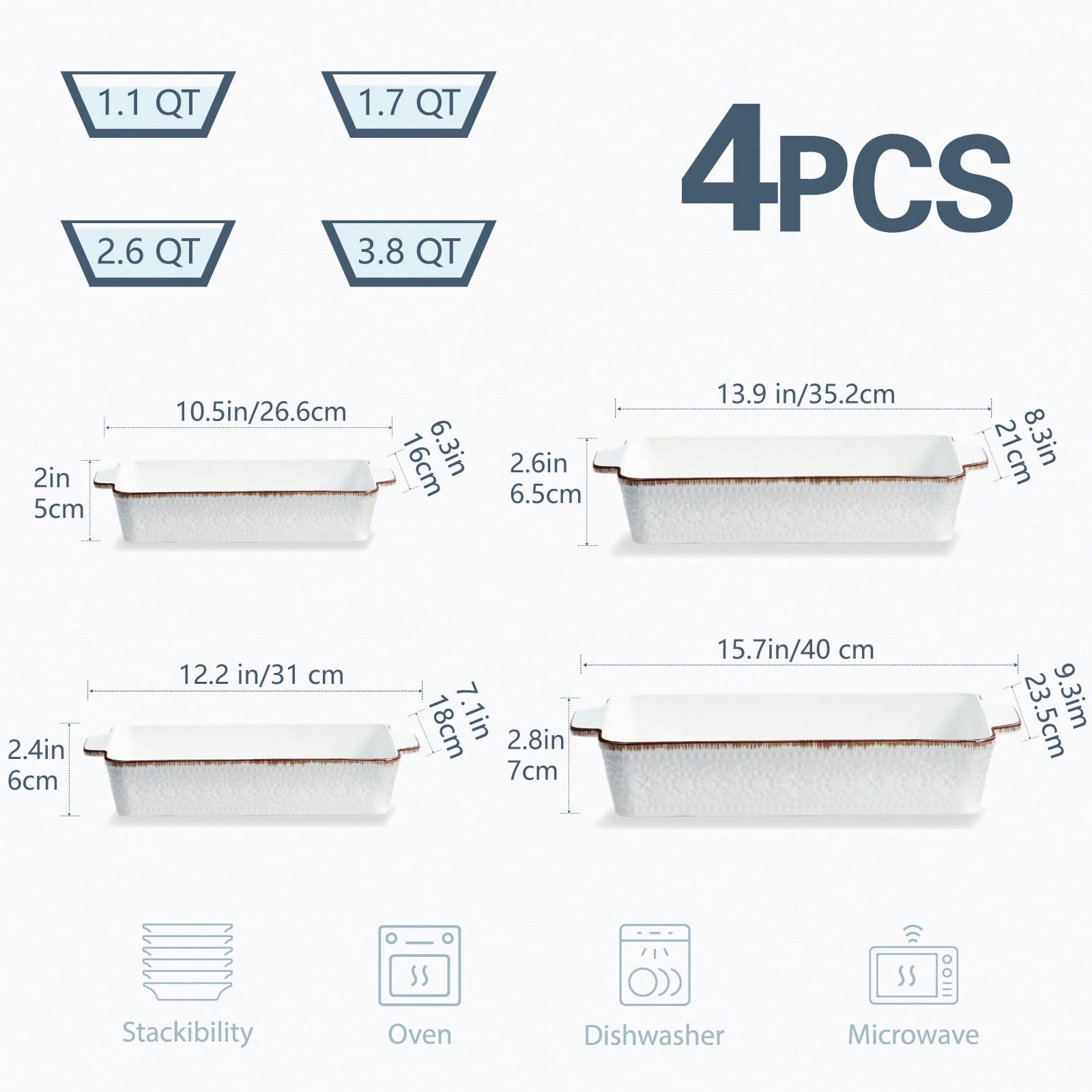 オーブン用キャセロール皿 ヴィンテージ磁器製ベーキング皿 セ - Kitchen Glass Baking Set のレビューと価格