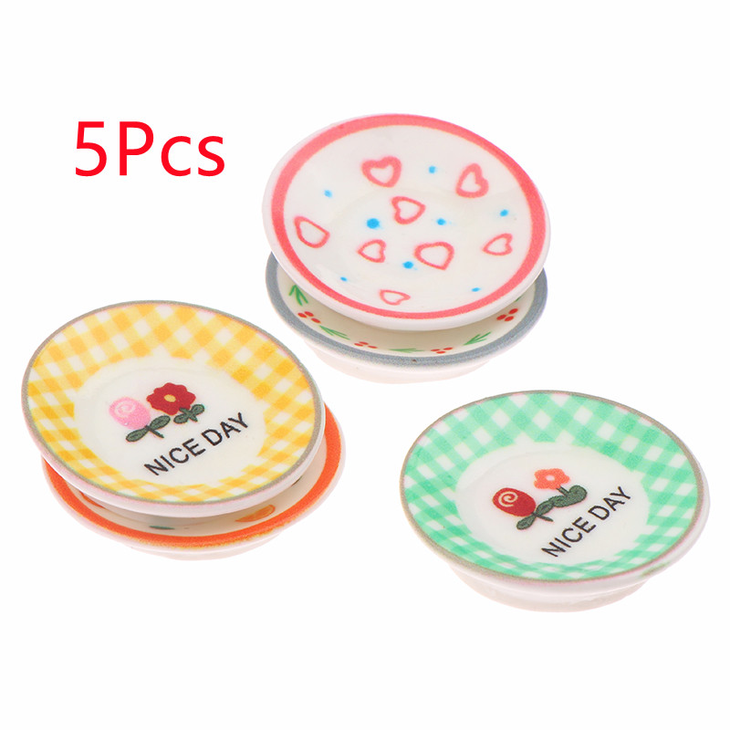 5 個 1/12 ドールハウスミニプレート皿モデルドールハウ - Kitchen Baking Storage のレビューと価格