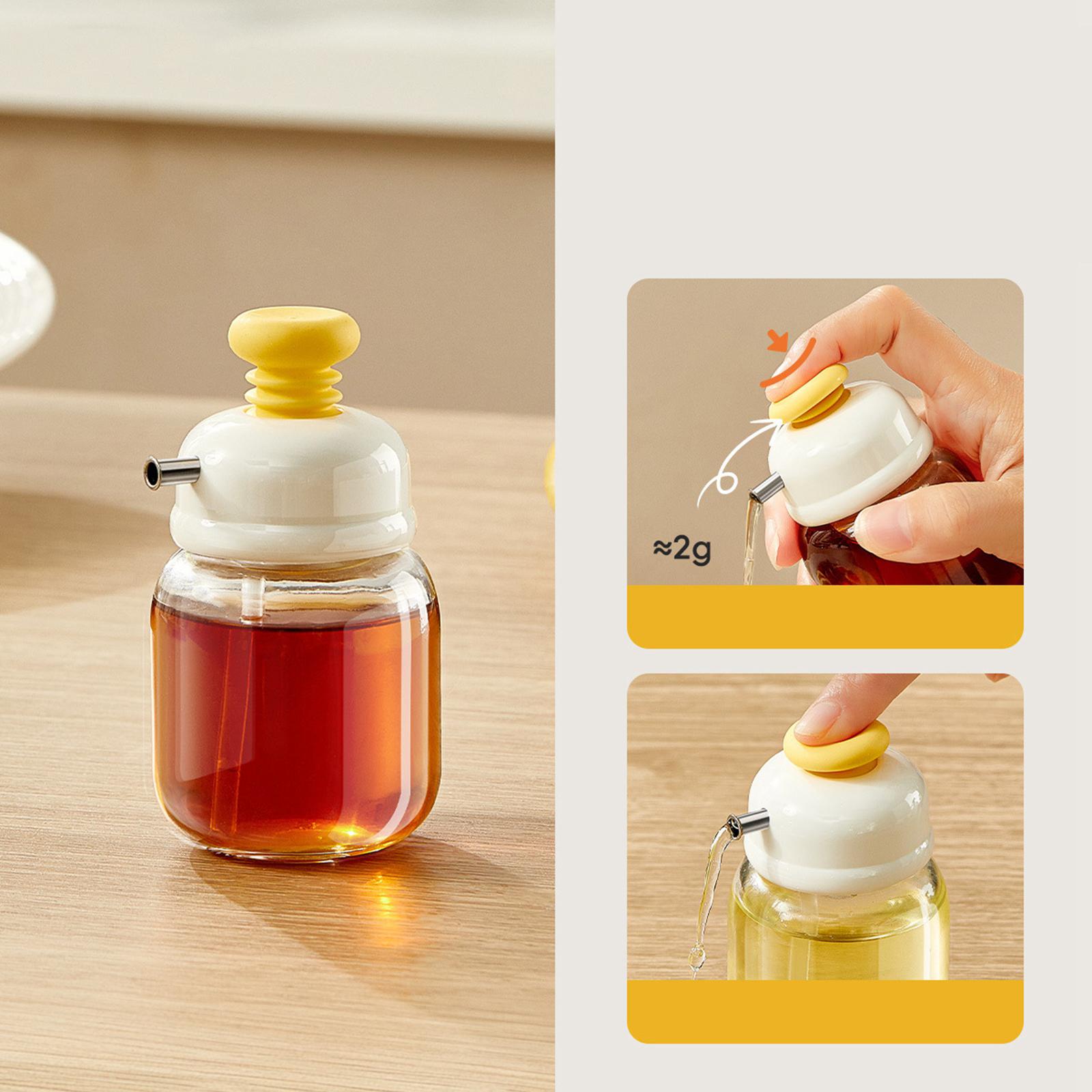 オリーブオイルディスペンサー、ごま油用プレス式透明ガラス瓶1 - Kitchen Glass Baking Set のレビューと価格