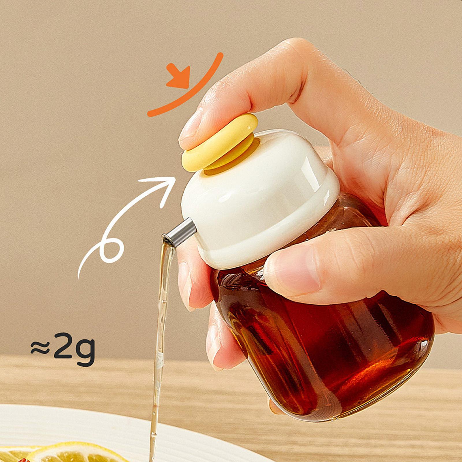 オリーブオイルディスペンサー、ごま油用プレス式透明ガラス瓶1 - Kitchen Glass Baking Set のレビューと価格