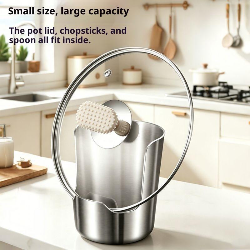 ステンレス製スプーンホルダーラック、蓋と調理器具ホルダー、多 - Kitchen Baking Utensil のレビューと価格