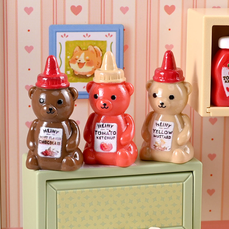 10 個 1/12 ドールハウス模擬リトルベアジャムボトルド - Kitchen Baking Storage のレビューと価格