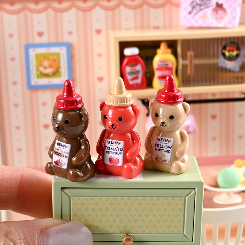 10 個 1/12 ドールハウス模擬リトルベアジャムボトルド - Kitchen Baking Storage のレビューと価格
