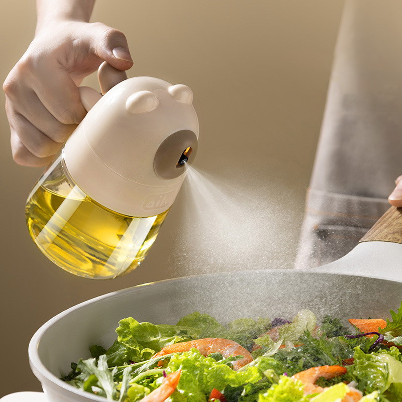 プレス式ガラスオイルスプレーボトル、オイルディスペンサー、オ - Kitchen Glass Baking Set のレビューと価格