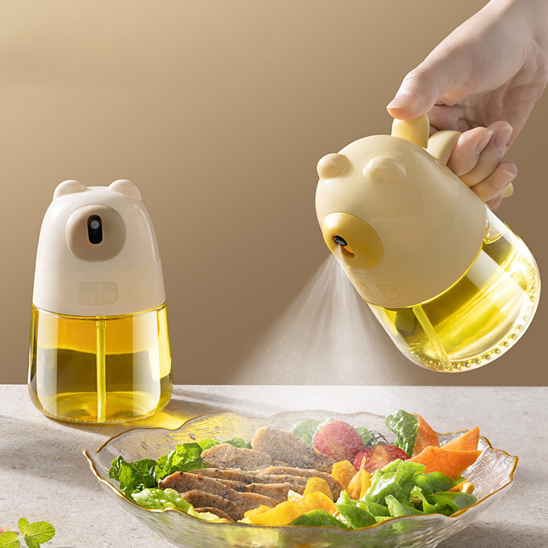 プレス式ガラスオイルスプレーボトル、オイルディスペンサー、オ - Kitchen Glass Baking Set のレビューと価格