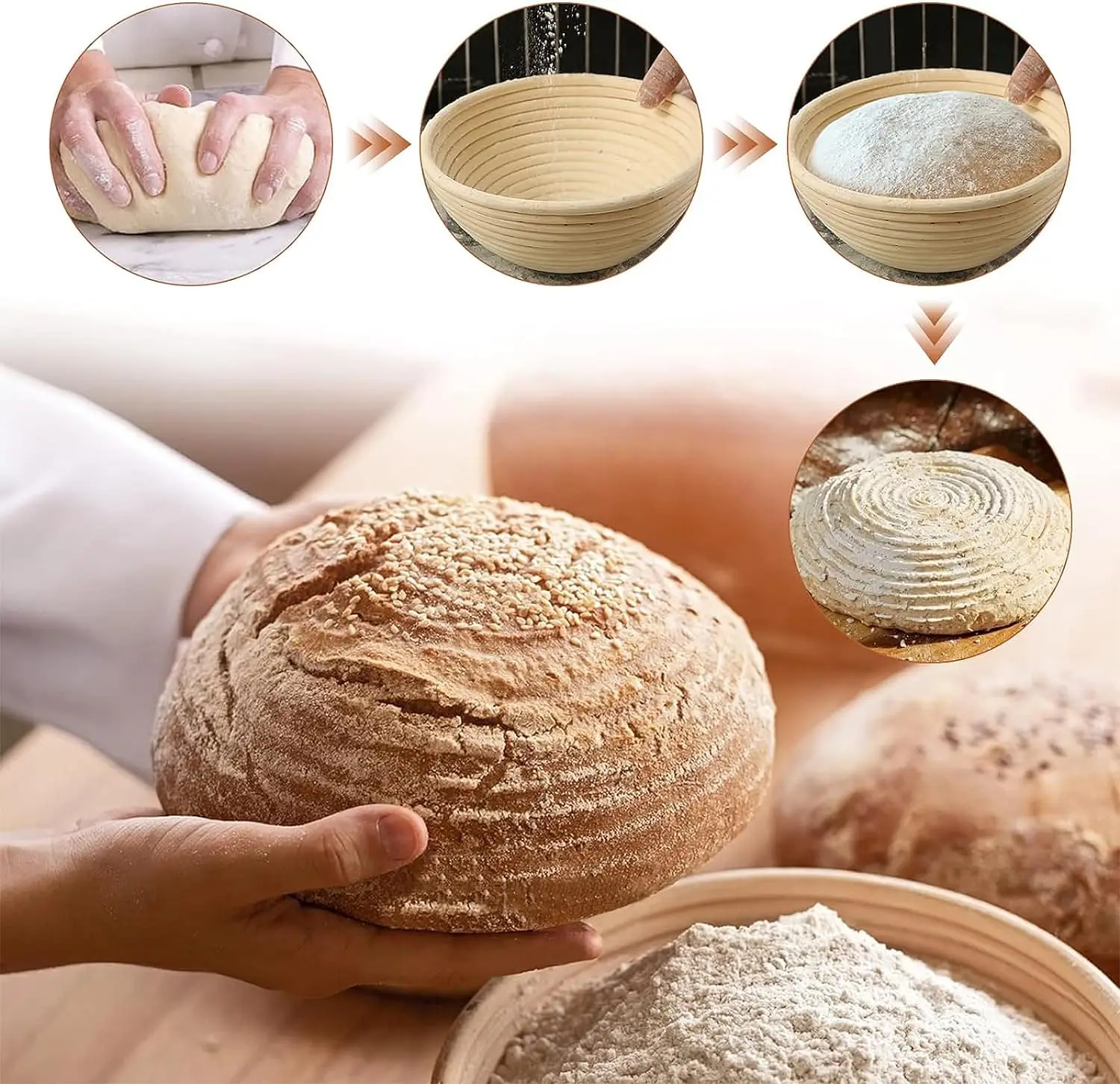 650mlサワードウスターターキットガラス瓶 9インチ籐製プ - Kitchen Glass Baking Set のレビューと価格