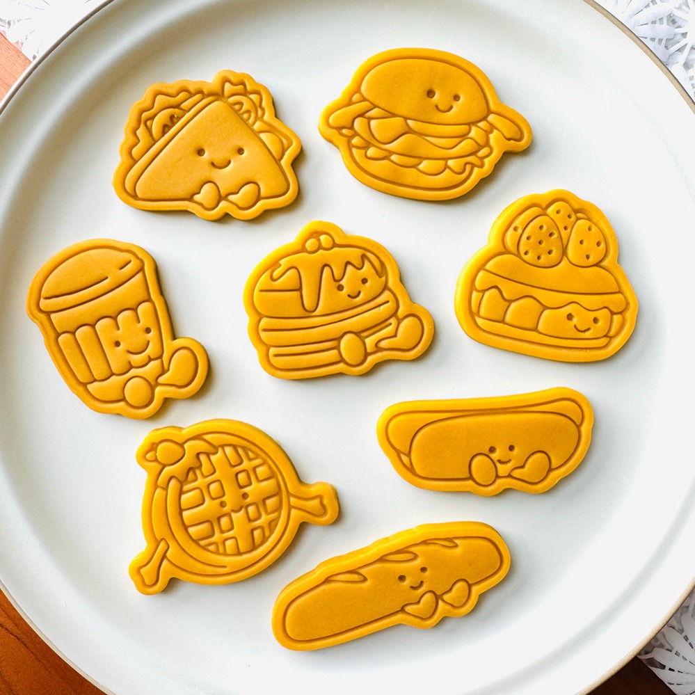 かわいいバーガーサンドイッチクッキーカッター漫画ケーキビスケ - Kitchen Baking Utensil のレビューと価格