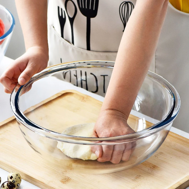ガラス製キッチンエイドボウル、アイスクリームミキシングボウル - Kitchen Glass Baking Set のレビューと価格