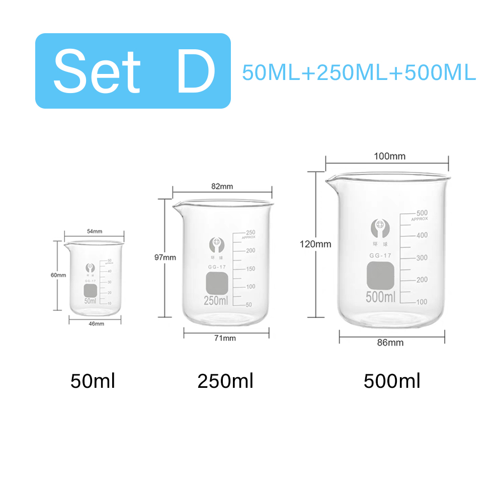 3 ピース/セットガラス計量カップセットクリアスケールカップ - Kitchen Glass Baking Set のレビューと価格
