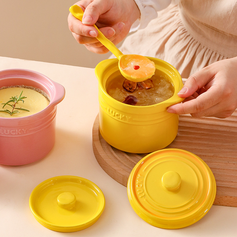 二重蓋セラミックボウル、鳥の巣蒸し卵ボウルデザートカップスト - Kitchen Baking Utensil のレビューと価格