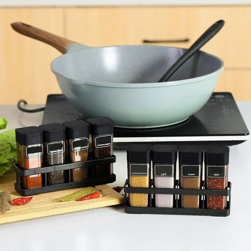 スパイスオーガナイザーセット 4-in-1 - スタッカブル - Kitchen Glass Baking Set のレビューと価格