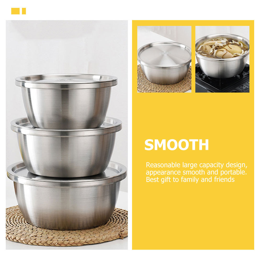 ステンレス製ミキシングボウル1セット、頑丈なキッチンベーキン - Kitchen Baking Storage Containers のレビューと価格