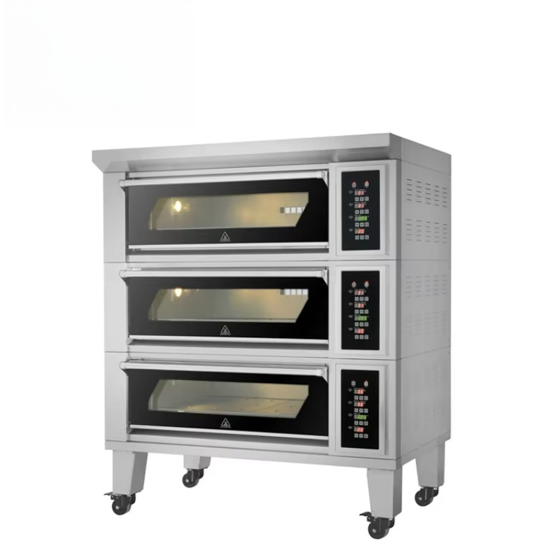 カスタマイズ電気デッキオーブン 1段2トレー ステンレス製  - Commercial Kitchen Baking Oven のレビューと価格
