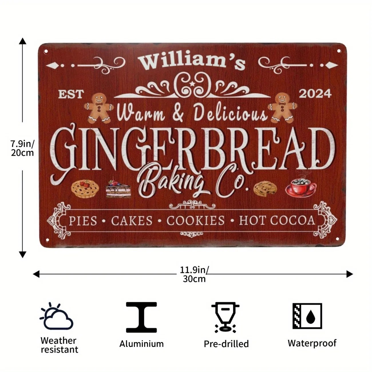1個のパーソナライズされたジンジャーブレッドベーキング会社の - Kitchen And Baking のレビューと価格