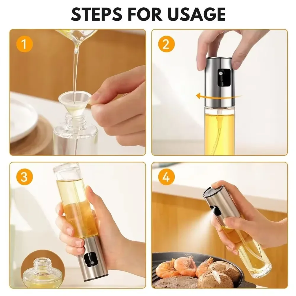 ガラス製オイルスプレーヤー、オリーブオイルスプレーミスター、 - Kitchen Glass Baking Set のレビューと価格
