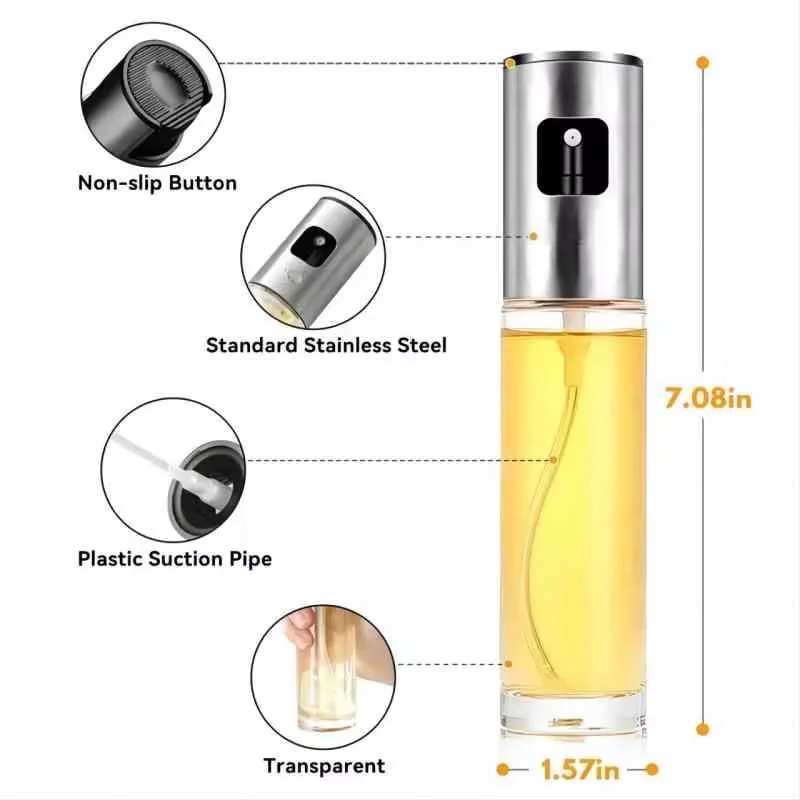 ガラス製オイルスプレーヤー、オリーブオイルスプレーミスター、 - Kitchen Glass Baking Set のレビューと価格