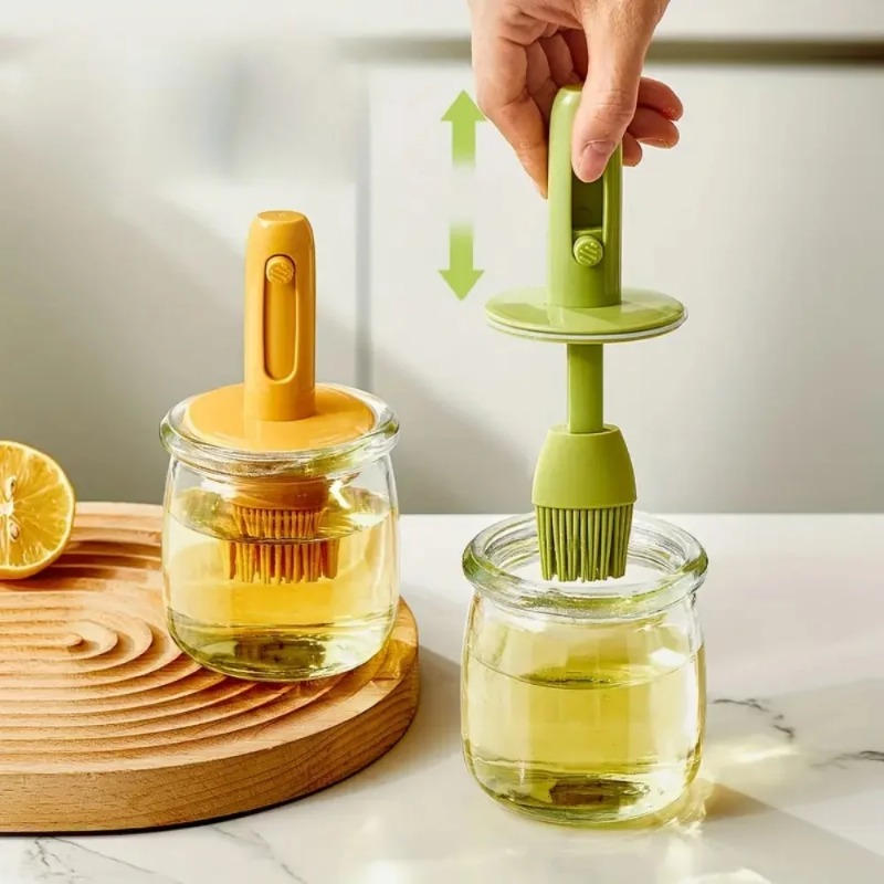 オイルディスペンサーボトル シリコンブラシセット付き BPA - Kitchen Glass Baking Set のレビューと価格