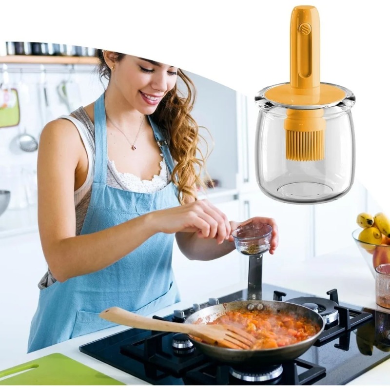 オイルディスペンサーボトル シリコンブラシセット付き BPA - Kitchen Glass Baking Set のレビューと価格