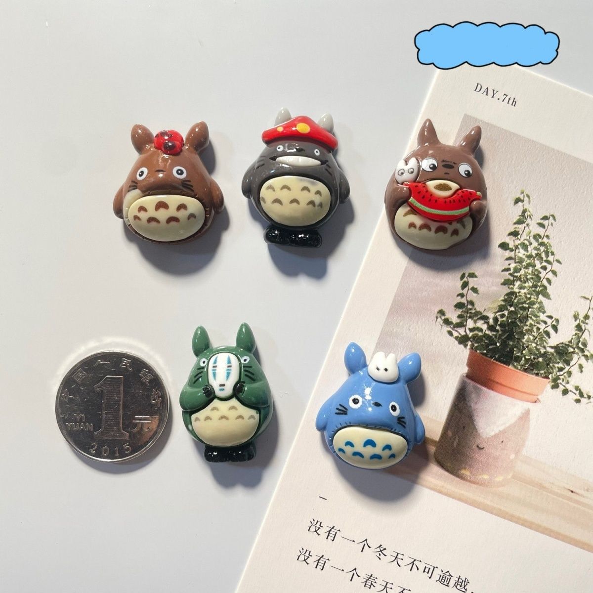 トトロアニメ樹脂製冷蔵庫マグネットかわいい漫画フィギュア磁気 - Kitchen Baking Storage のレビューと価格