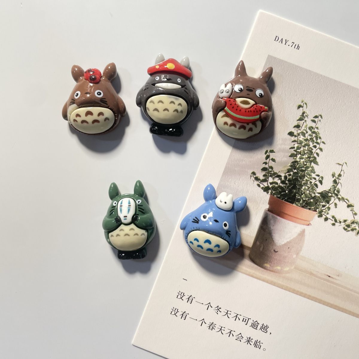 トトロアニメ樹脂製冷蔵庫マグネットかわいい漫画フィギュア磁気 - Kitchen Baking Storage のレビューと価格